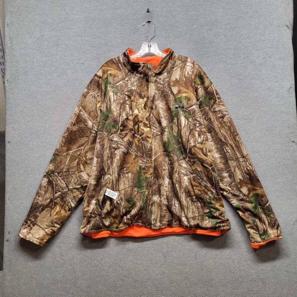VINTAGE Red Head Men‎ Jacket 2XL Brown Camo Real Tree Hunting Reversible READ